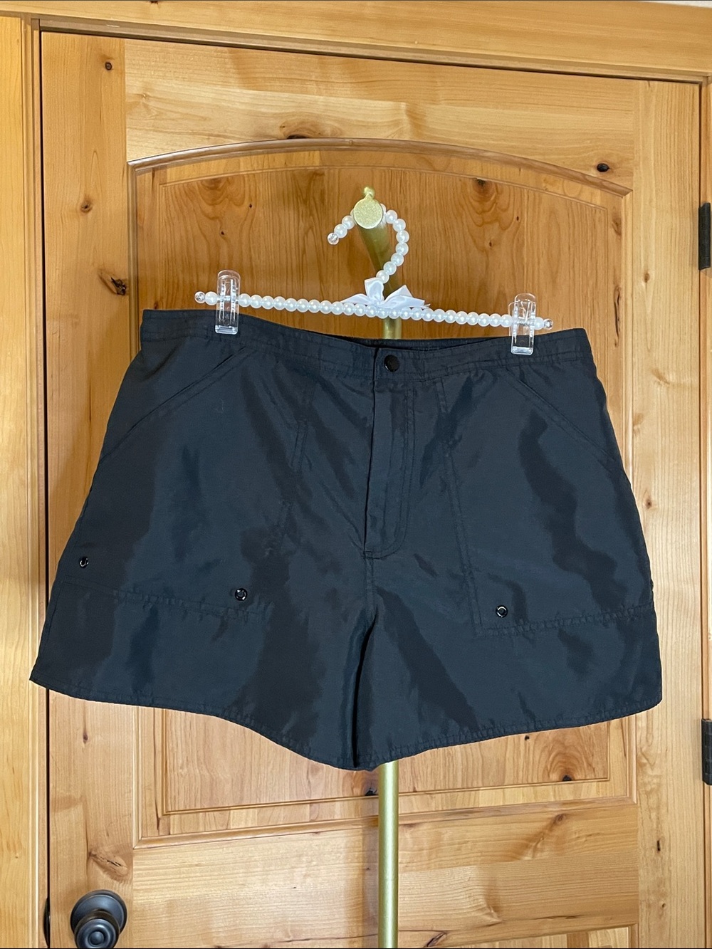 Maxine of Hollywood Black Swim Coverup Shorts Size 16